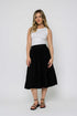 Lina-Stretch Eyelet Midi Skirt